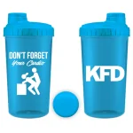 KFD Shaker PRO 600ml, niebieski - Dont Forget Your Cardio