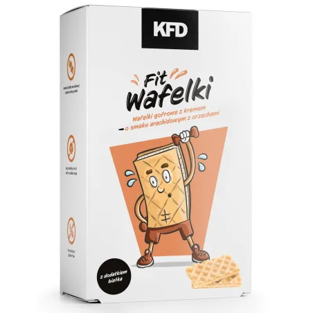 KFD Fit Wafelki o smaku arachidowym z orzechami - 65 g