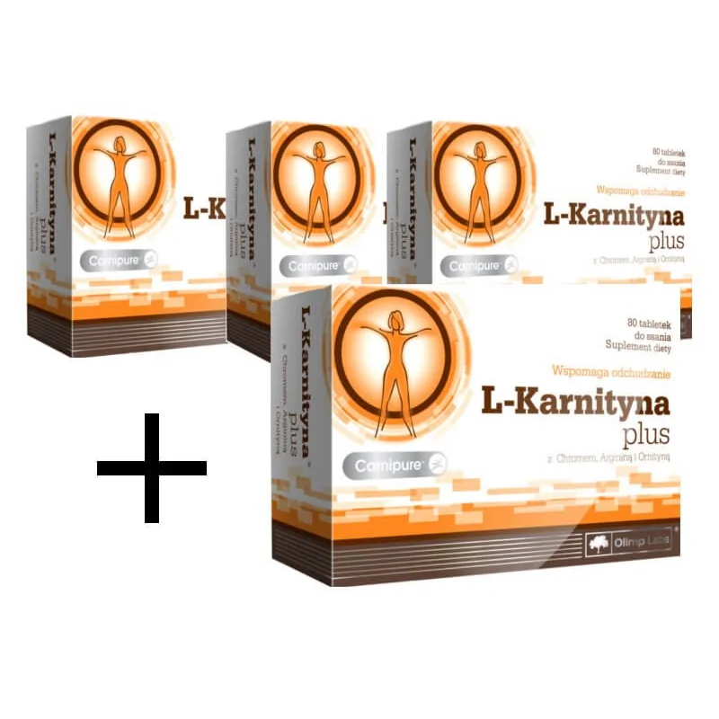 Olimp L-Karnityna Plus - 80 tabl. 4 opakowania w cenie 3 (320 kaps.)! PROMOCJA!!!