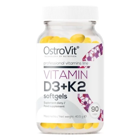 Ostrovit Vitamin D3+K2 softgels - 90 kaps.