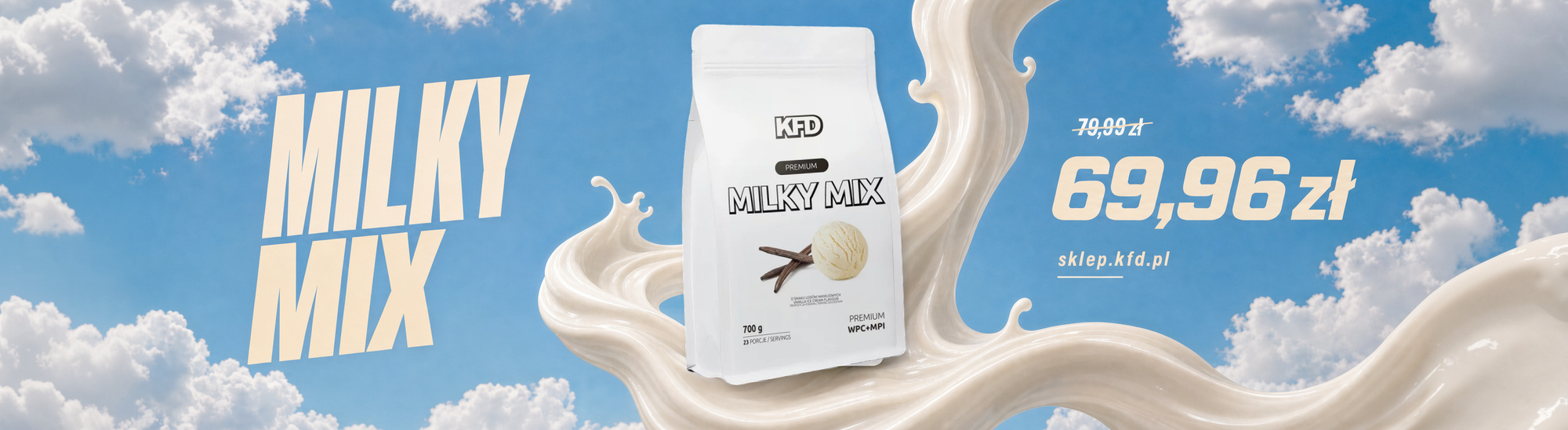 KFD Milky Mix, WPC 80 + MPI 90, HIT 2026, promocja 69,96 zł zamiast 79,99 zł